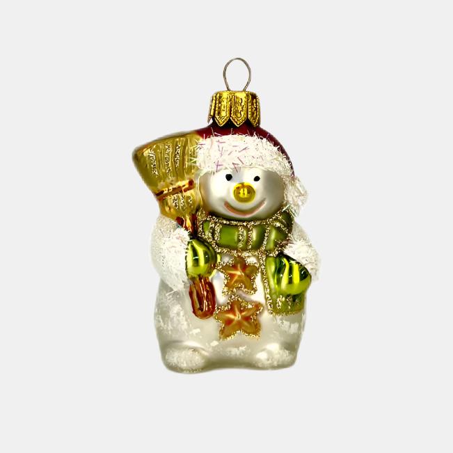 Snowman with Broom Ornament