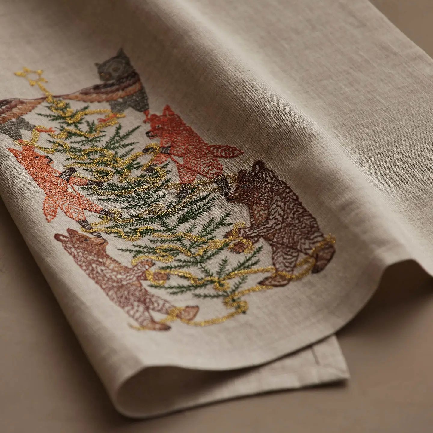 Tinsel Tree Tea Towel