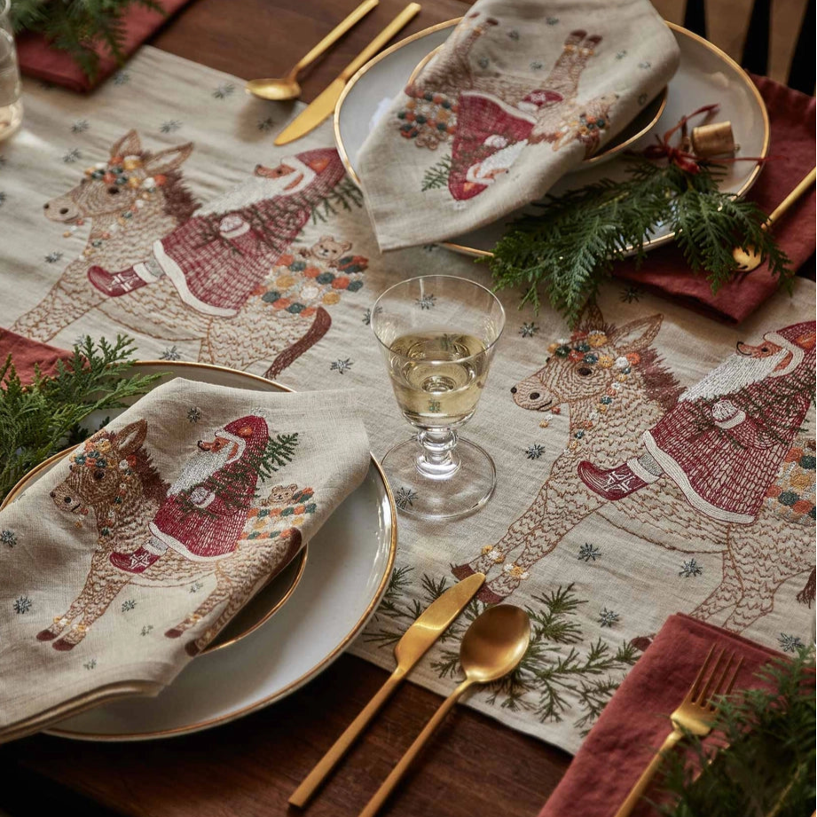 Christmas Donkey Table Runner