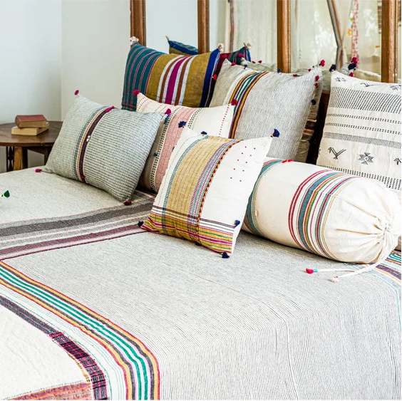 Handloom Square Pillow Ahir 45