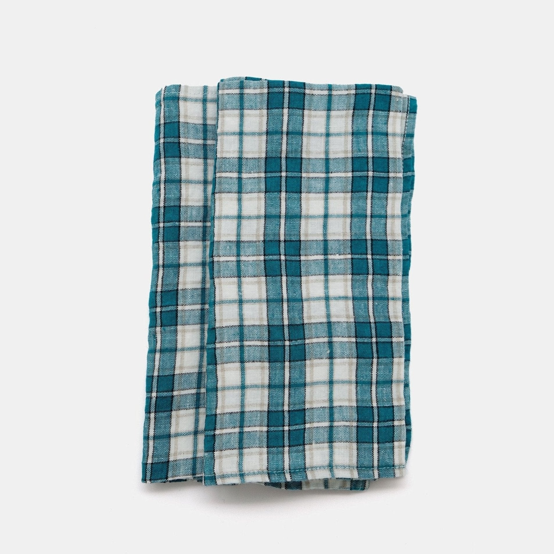 Linen Napkin in Green Tartan
