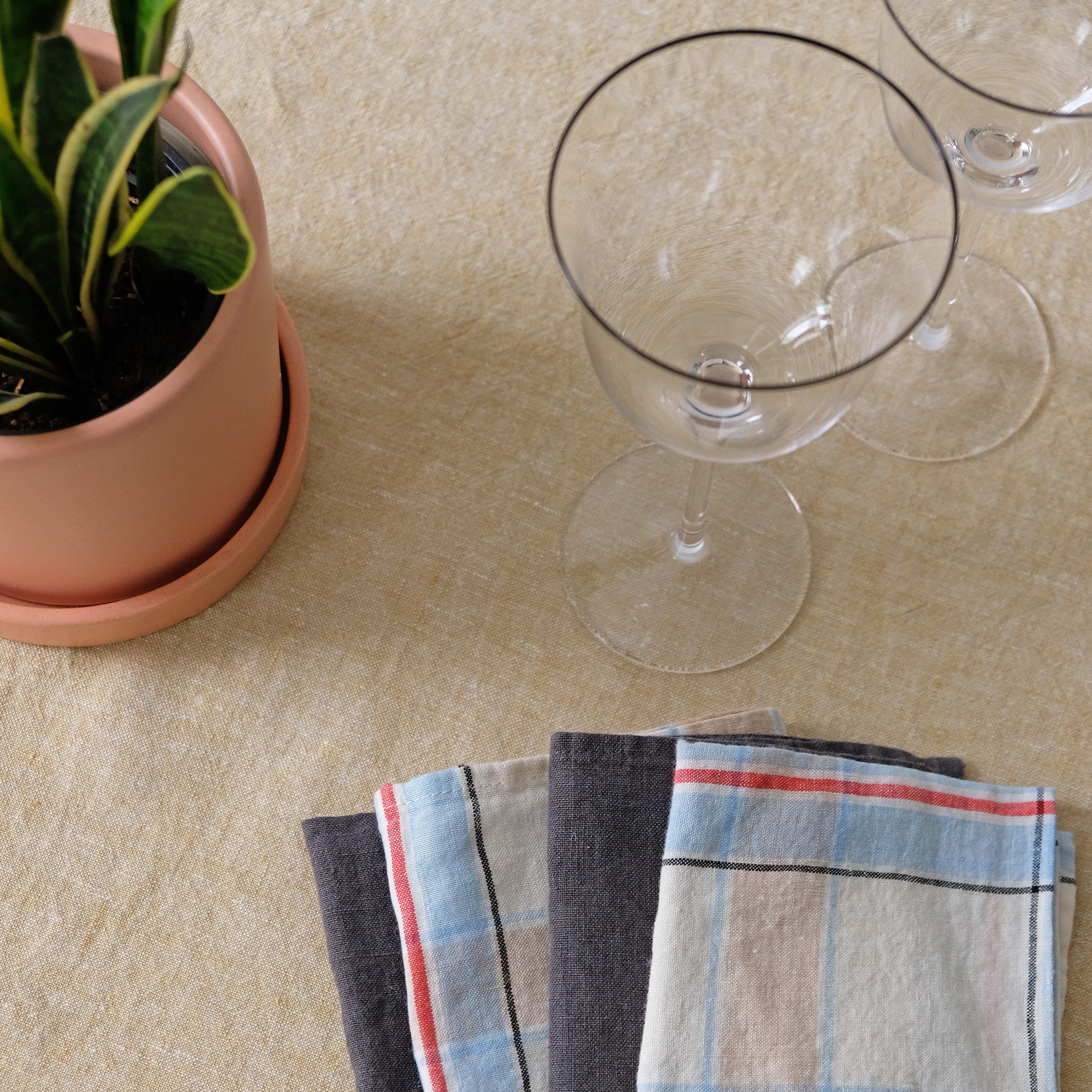 Linen Napkin in Blue Hanky