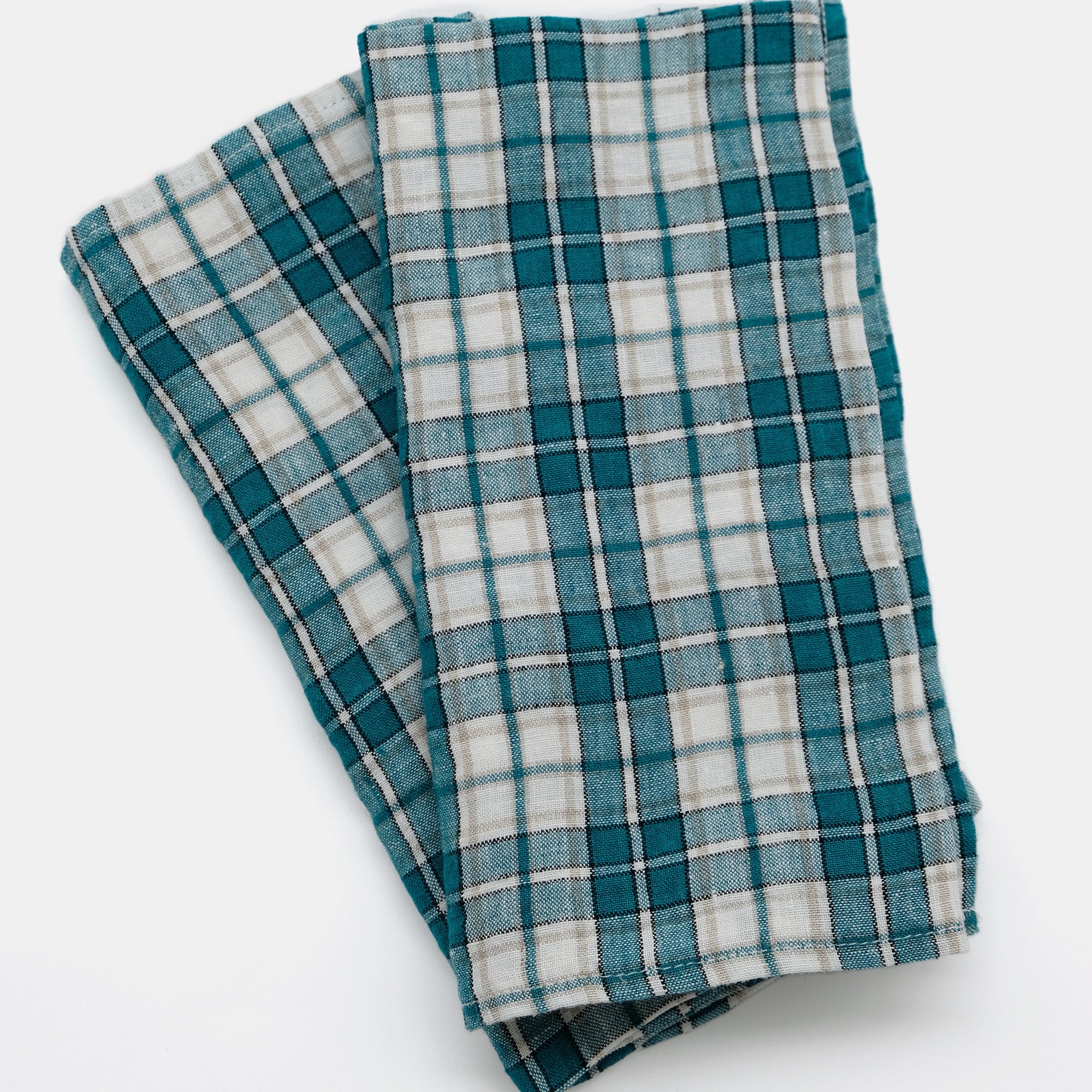 Linen Napkin in Green Tartan