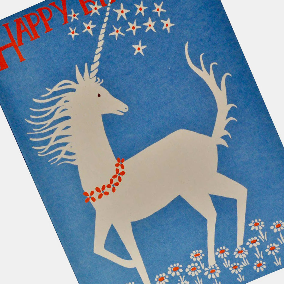Large Card: Happy Birthday with Unicorn