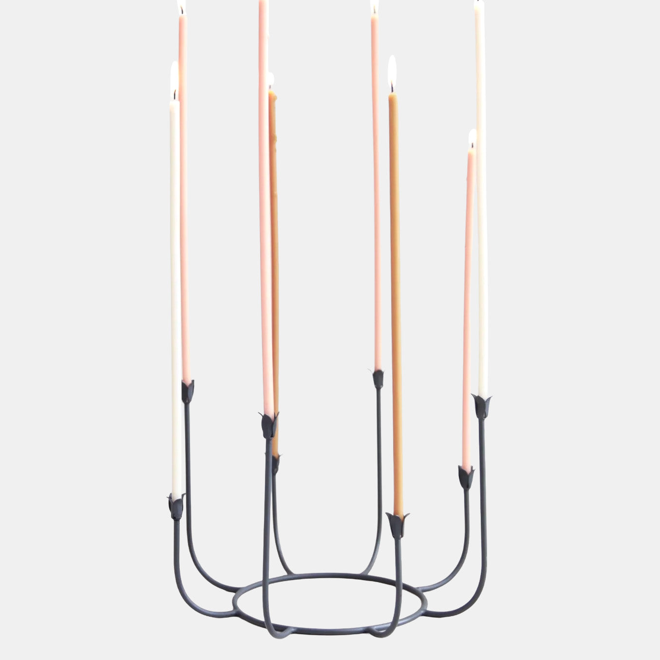 Beacon Long Stem Candelabra in Smoke