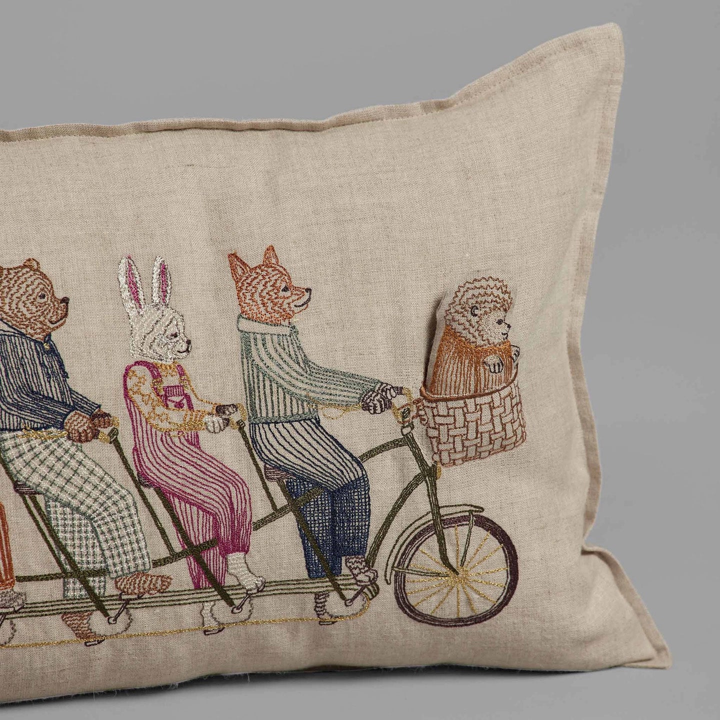 Tandem Bike Lumbar Pocket Pillow