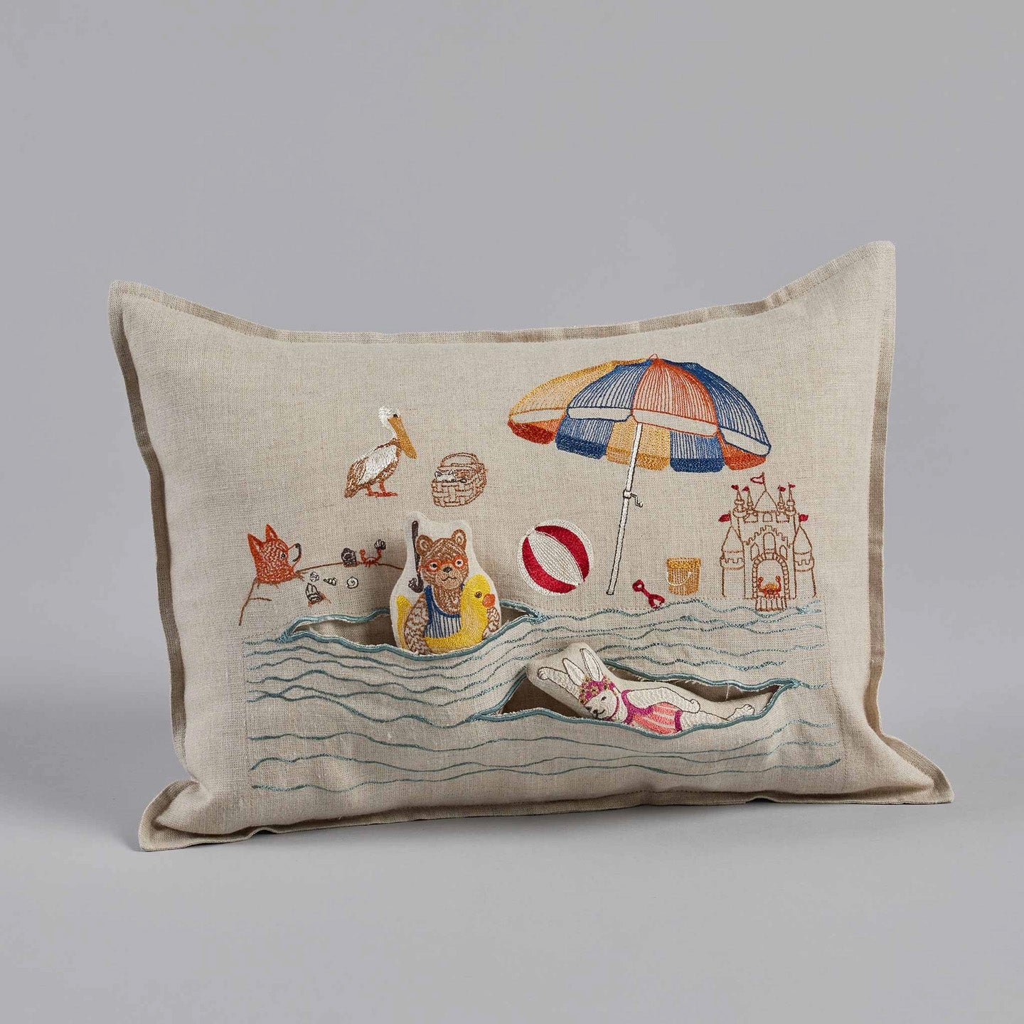 Day at the Beach Lumbar Pocket Pillow