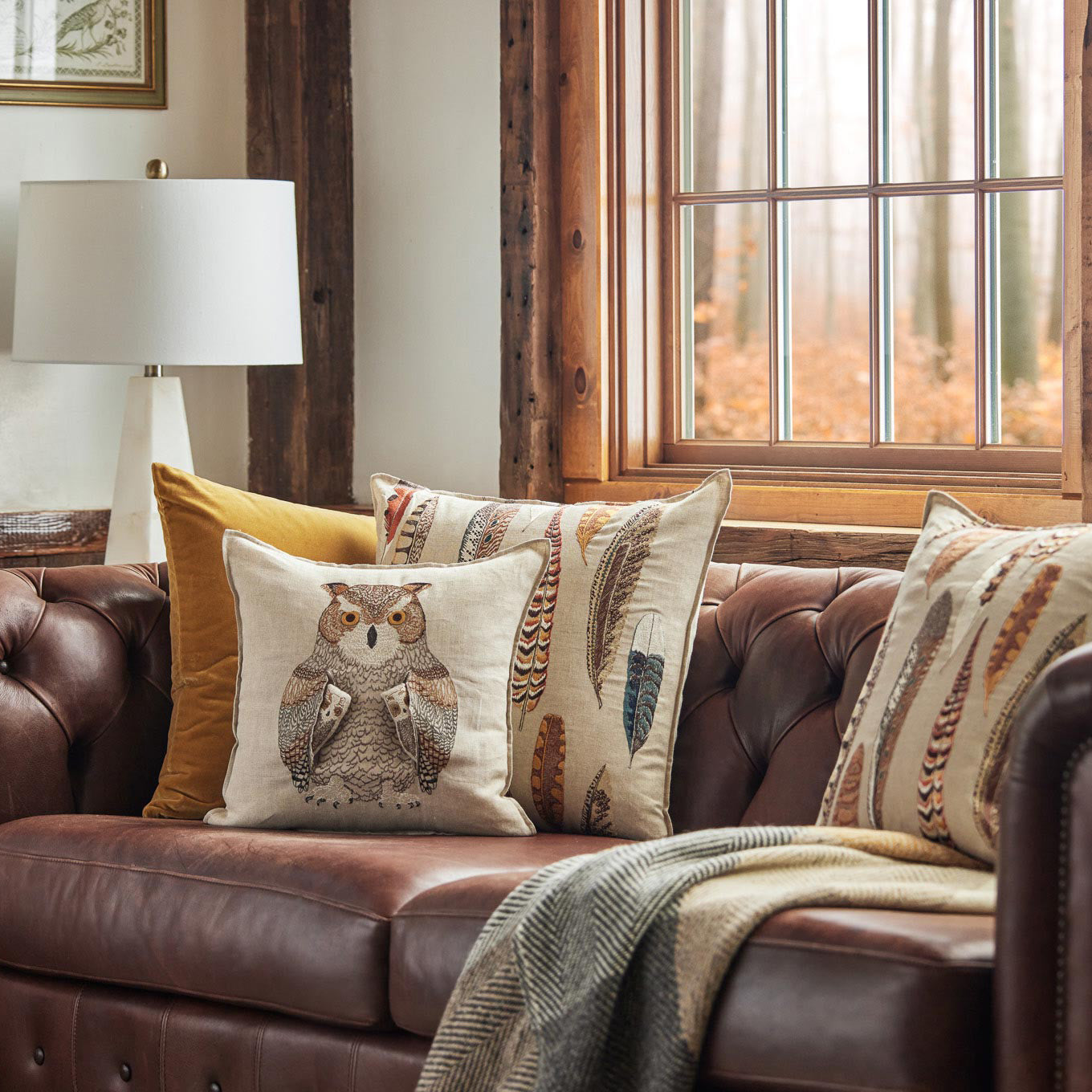 Owl Mama Square Pocket Pillow