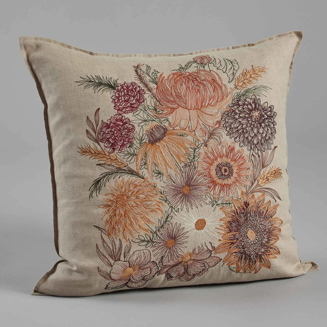 Autumn Blossoms Square Pillow