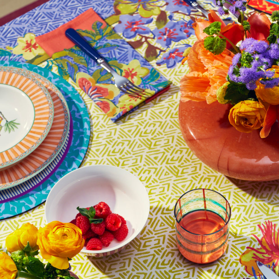Sariska Porcelain Dessert Plate in Orange