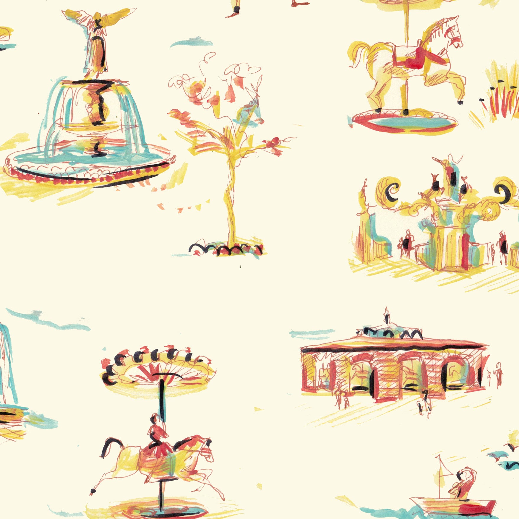 Central Park Scenes I Print
