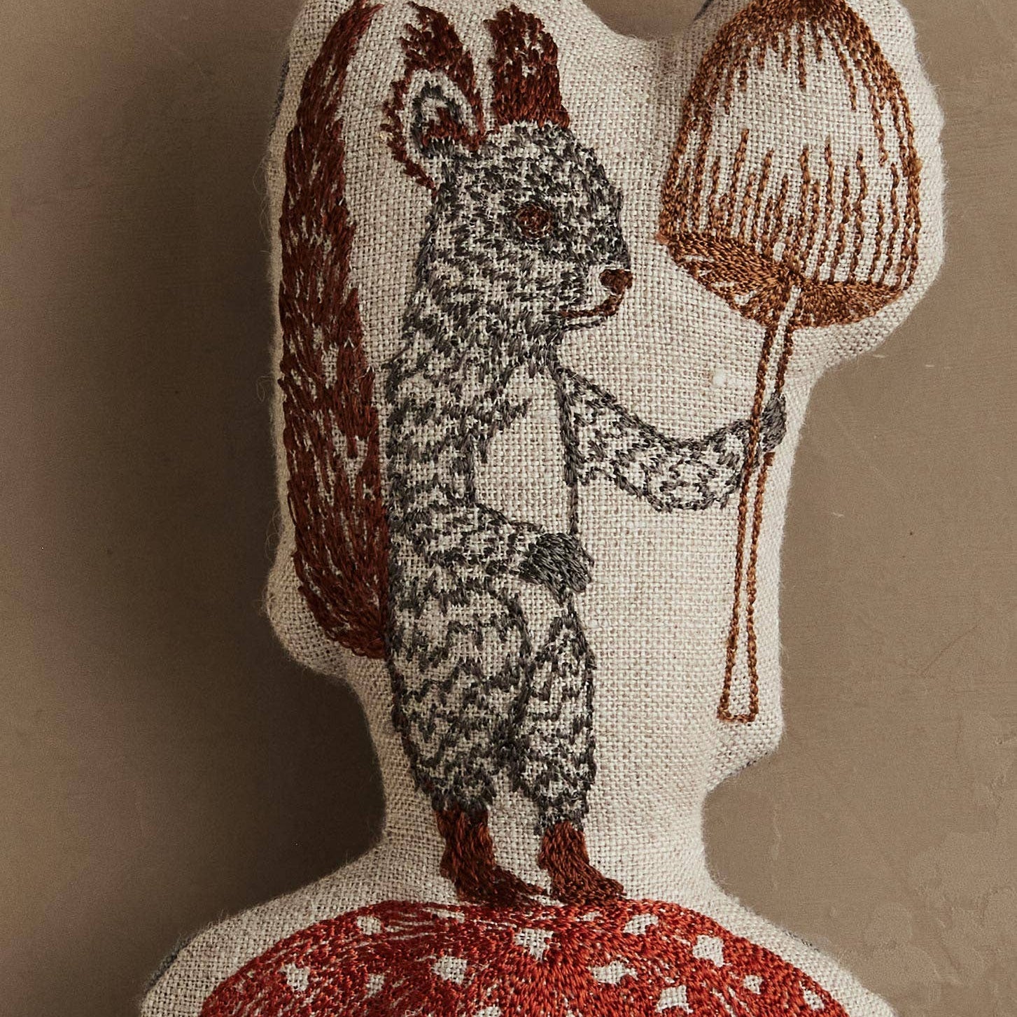 Squirrel with Mushroom Ornament