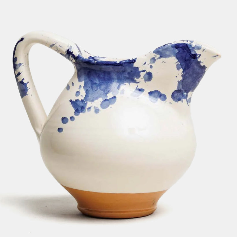 Montegranaro Blue Splatterware Pitcher