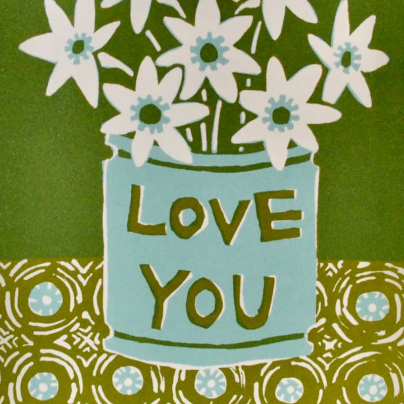 Large Card: Love You Flowers