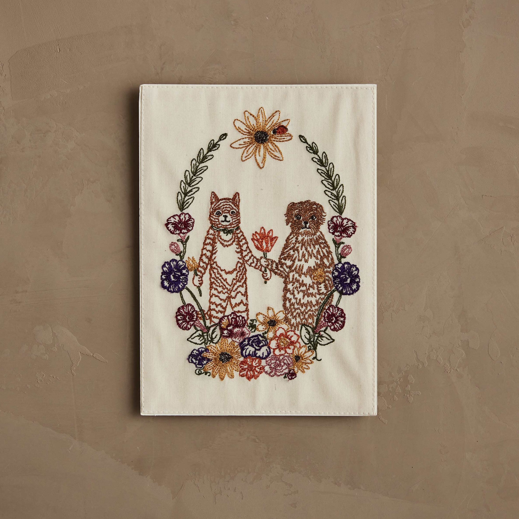 Cat and Dog Friends Garland Card