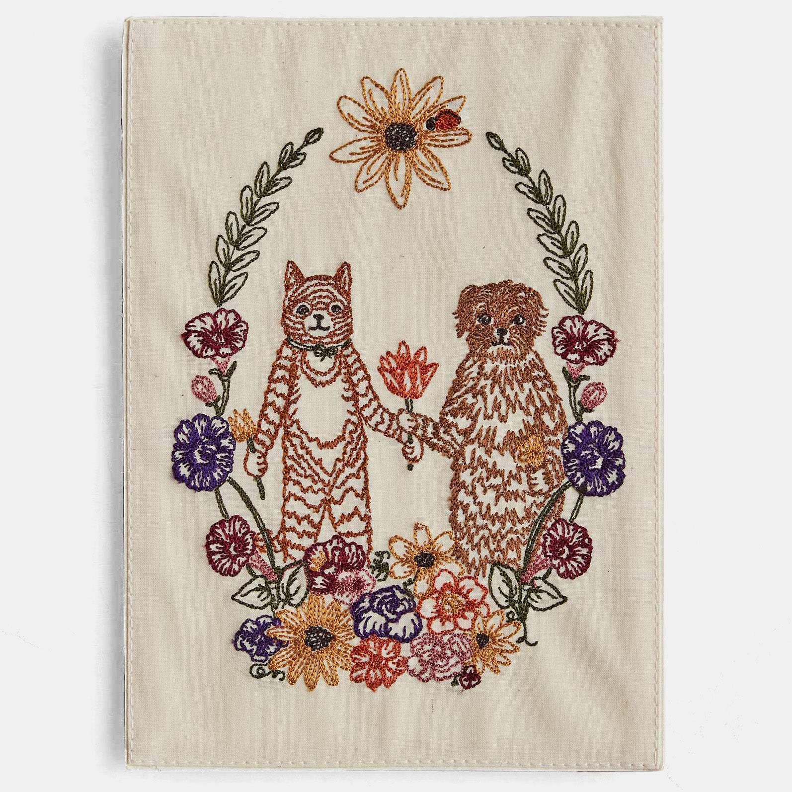 Cat and Dog Friends Garland Card