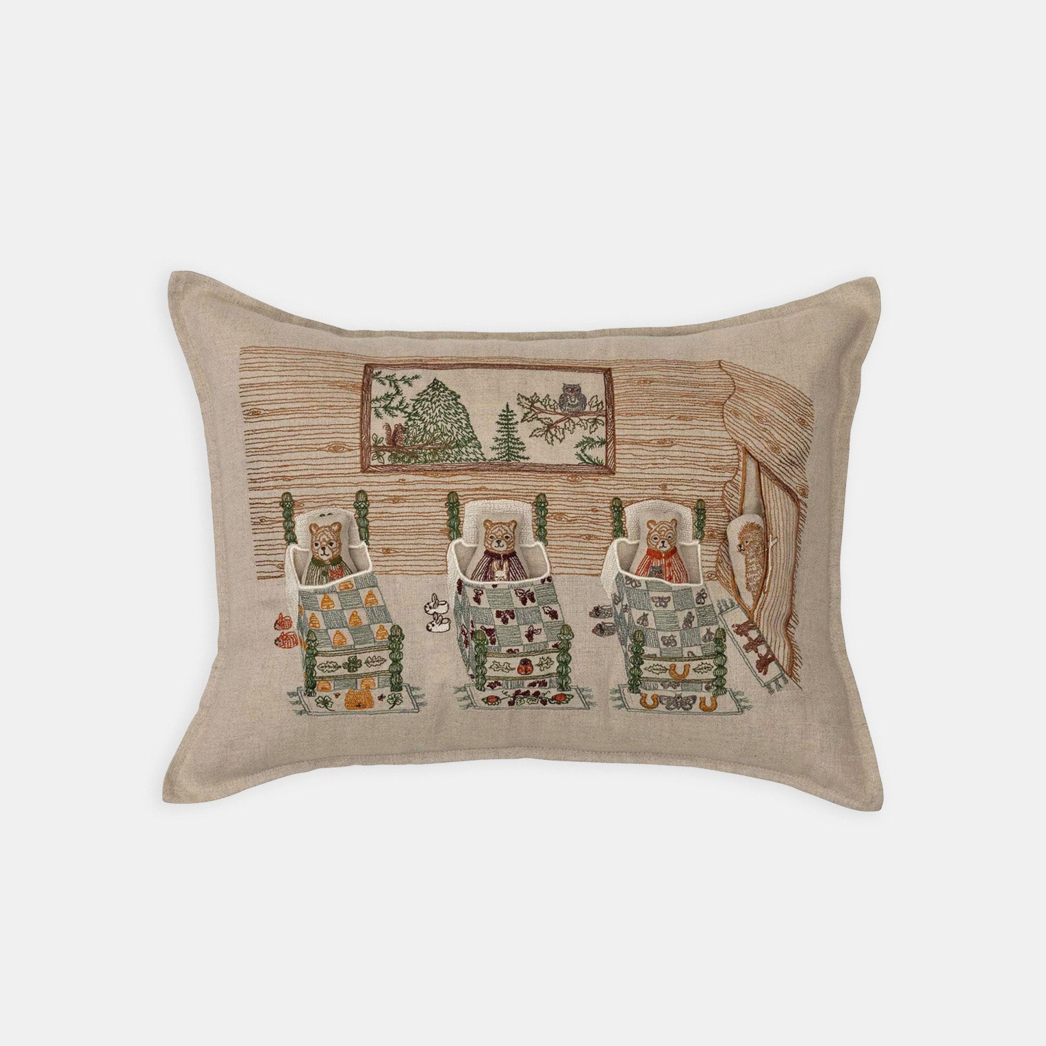 Three Little Bears Lumbar Pocket Pillow
