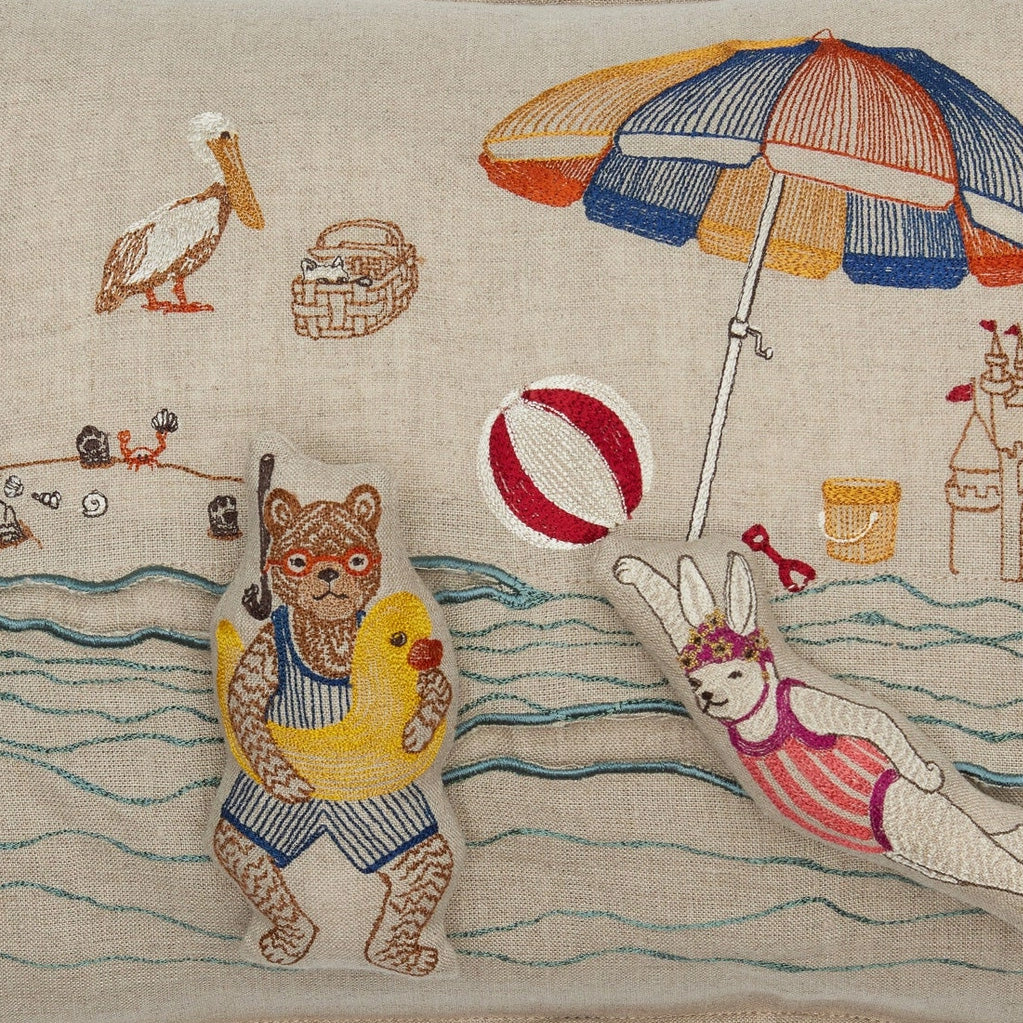 Day at the Beach Lumbar Pocket Pillow