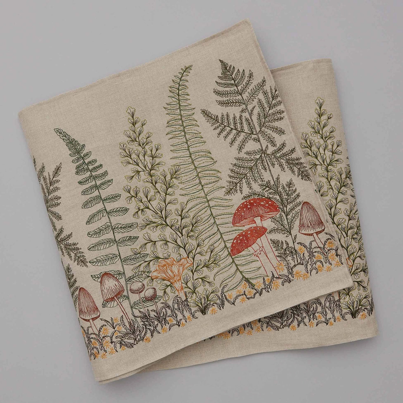 Mushrooms and Ferns Table Runner