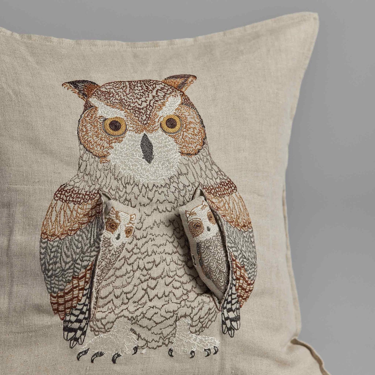 Owl Mama Square Pocket Pillow