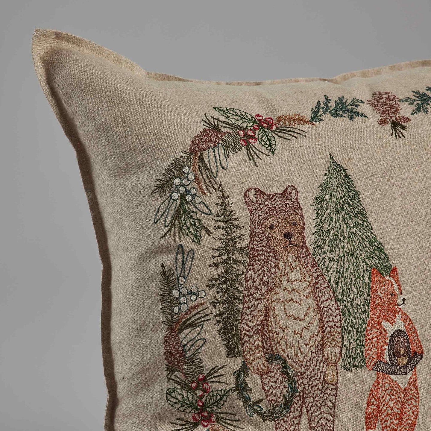 Christmas Cheer Wreath Square Pillow