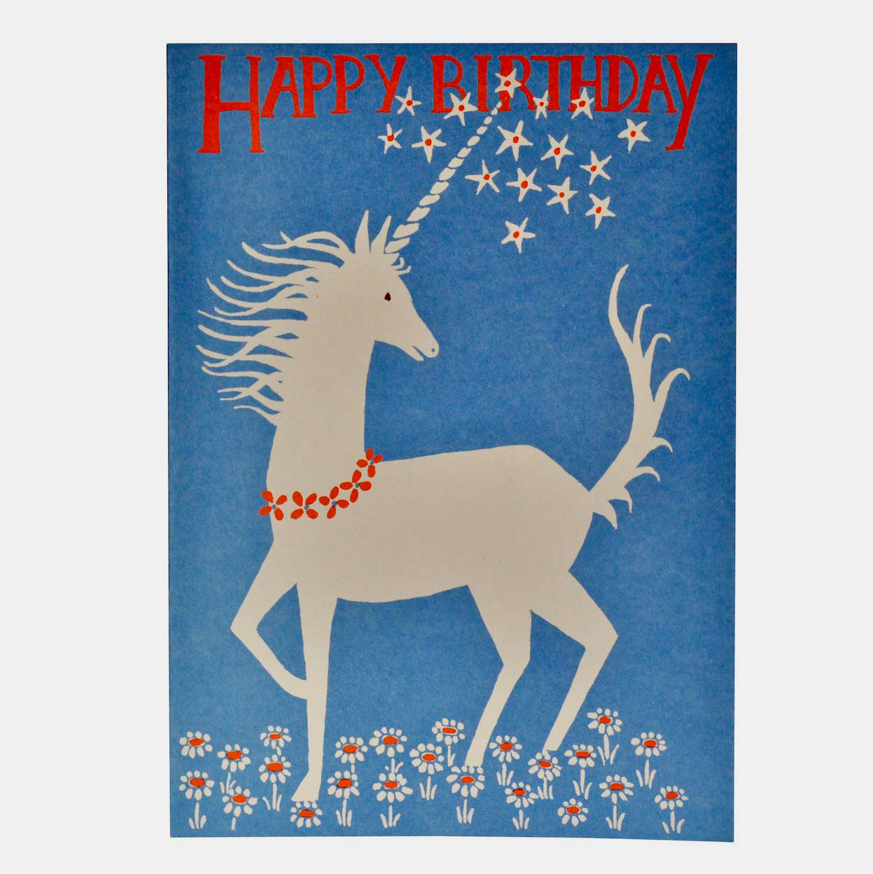 Large Card: Happy Birthday with Unicorn