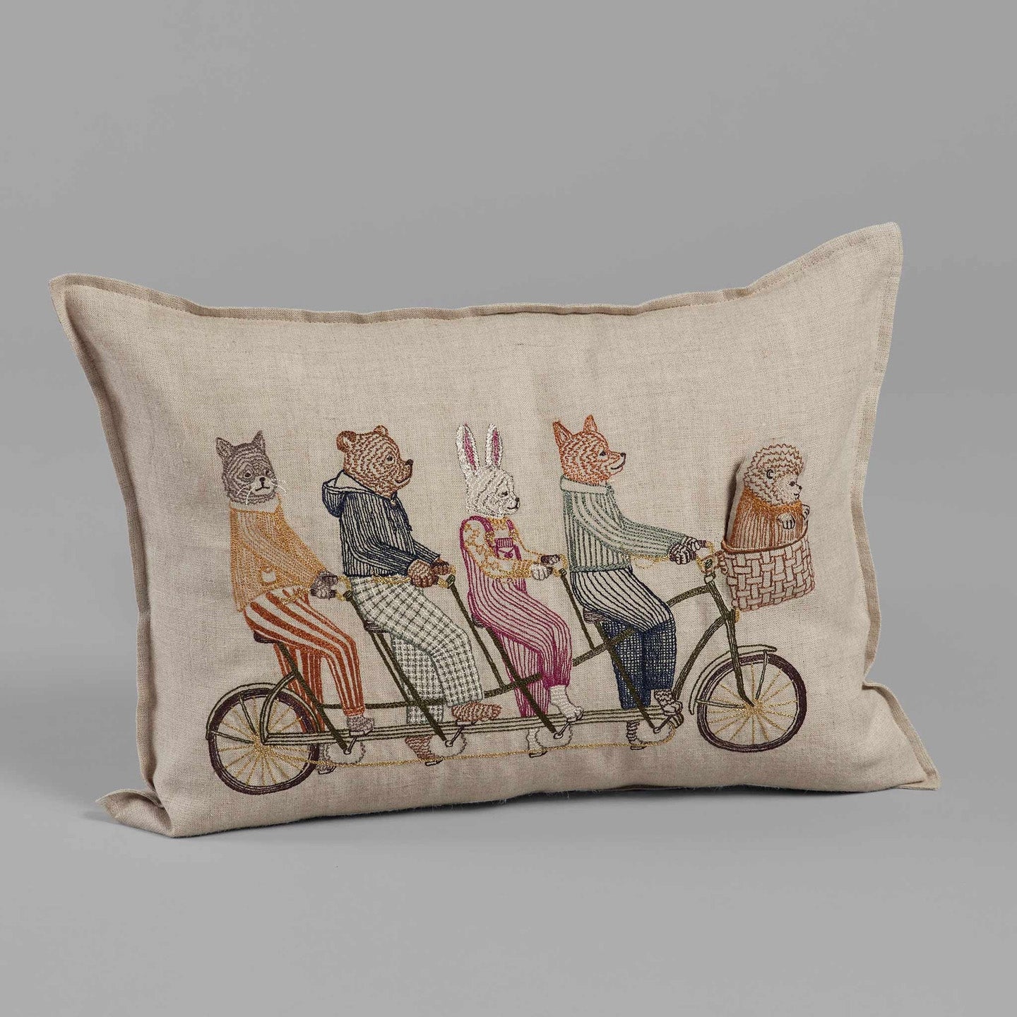 Tandem Bike Lumbar Pocket Pillow