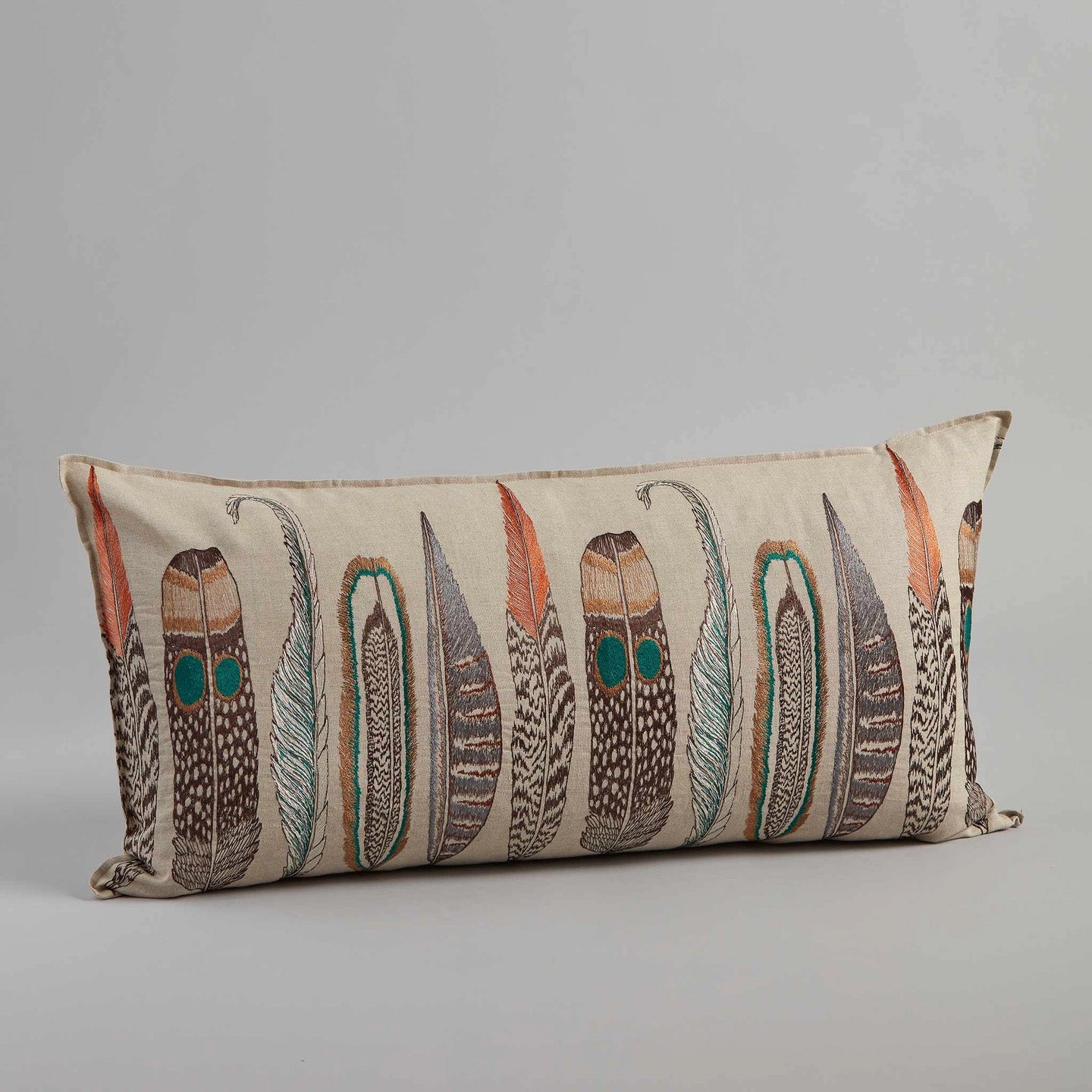 Large Feathers Lumbar Pillow