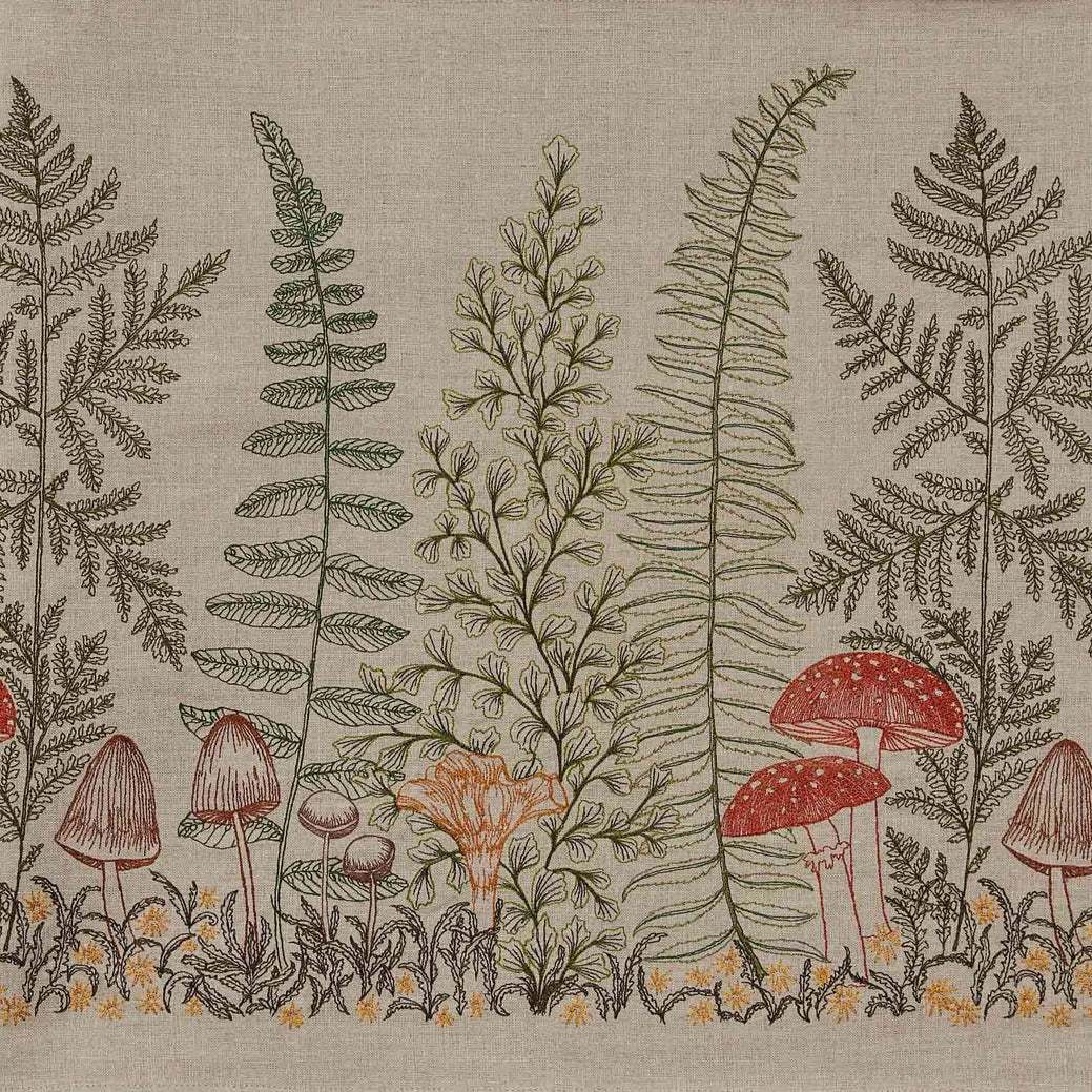 Mushrooms and Ferns Table Runner