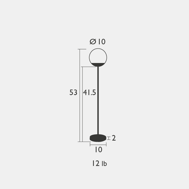 53"h Mooon Floor Lamp