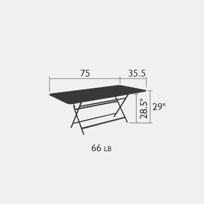 Caractere 75" x 35.5" Rectangle Table