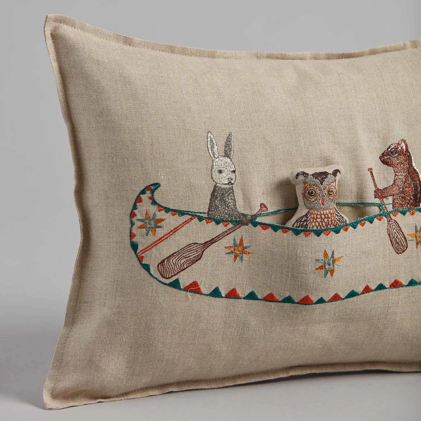 Friends Canoe Lumbar Pocket Pillow