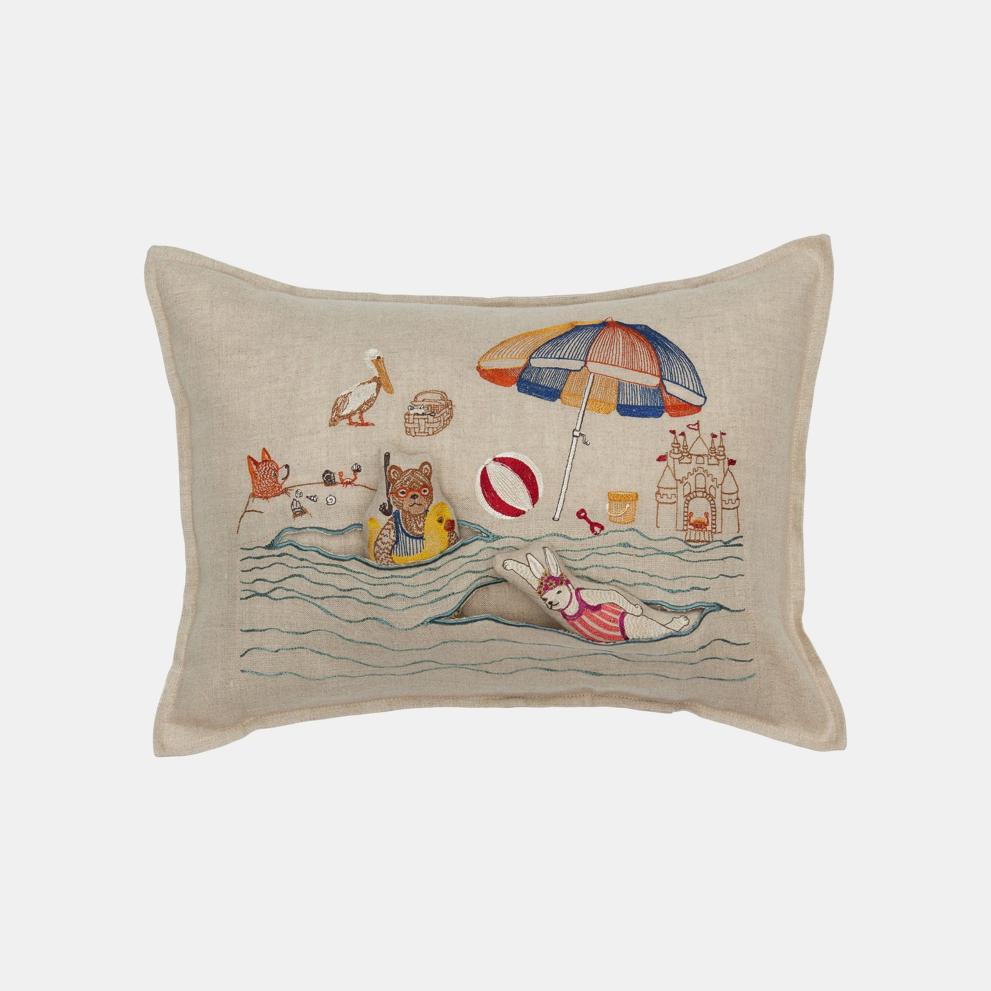 Day at the Beach Lumbar Pocket Pillow