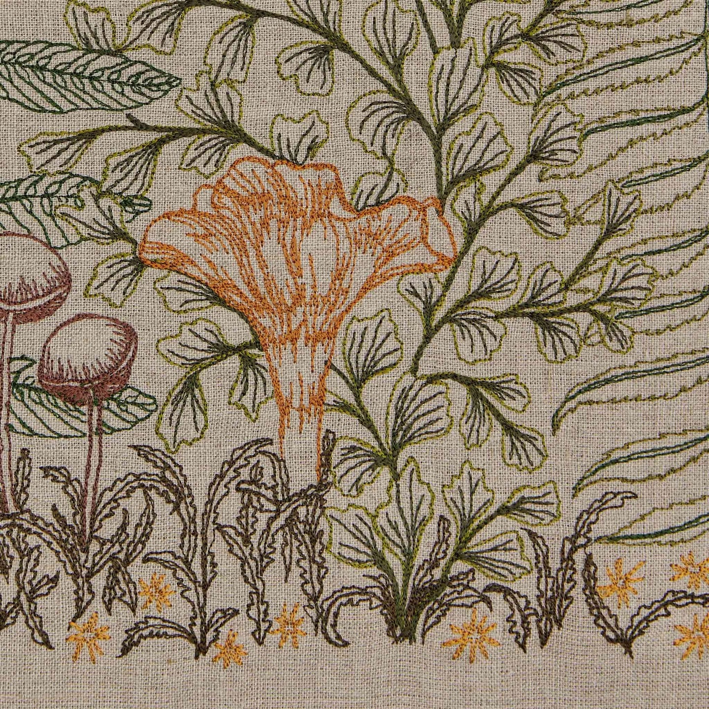 Mushrooms and Ferns Table Runner