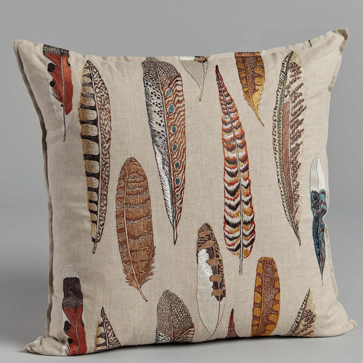 Falling Feathers Square Pillow