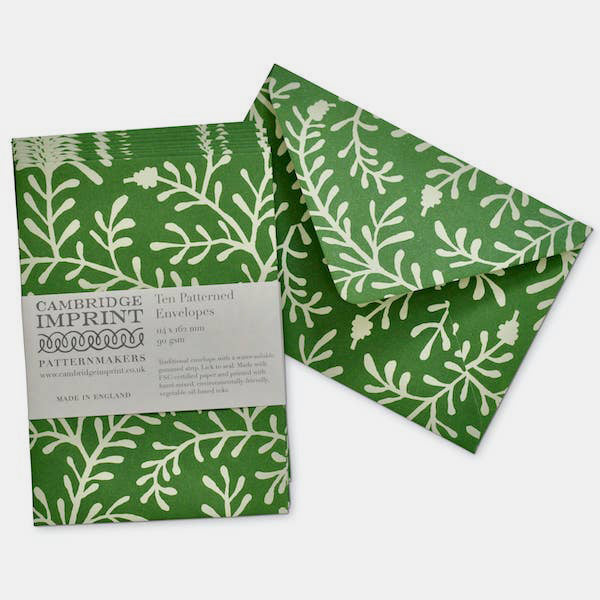 Envelopes in Sprig Pea Green: Pack of 10