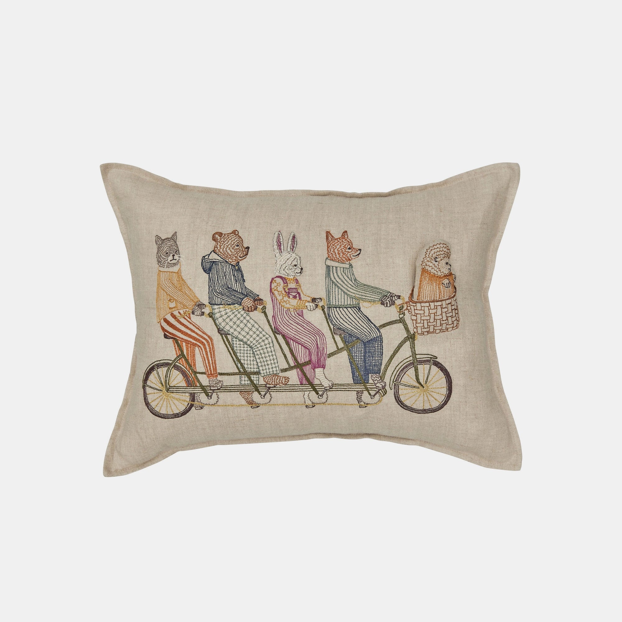 Tandem Bike Lumbar Pocket Pillow