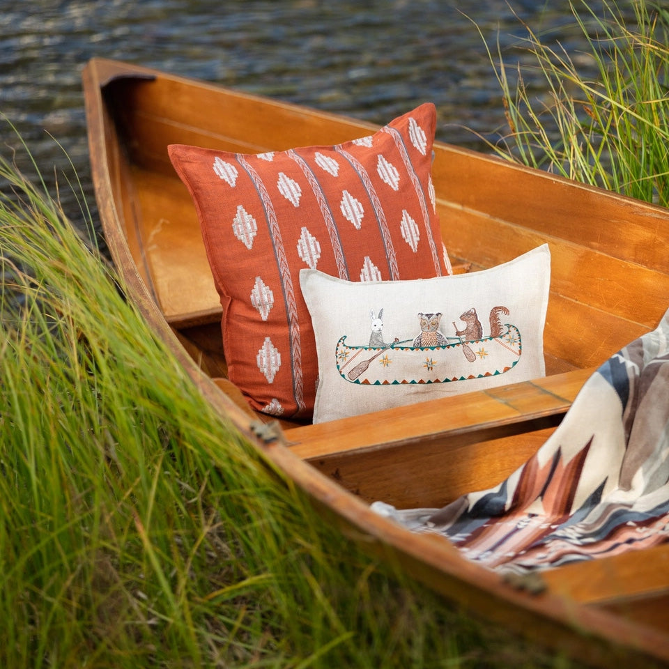 Friends Canoe Lumbar Pocket Pillow