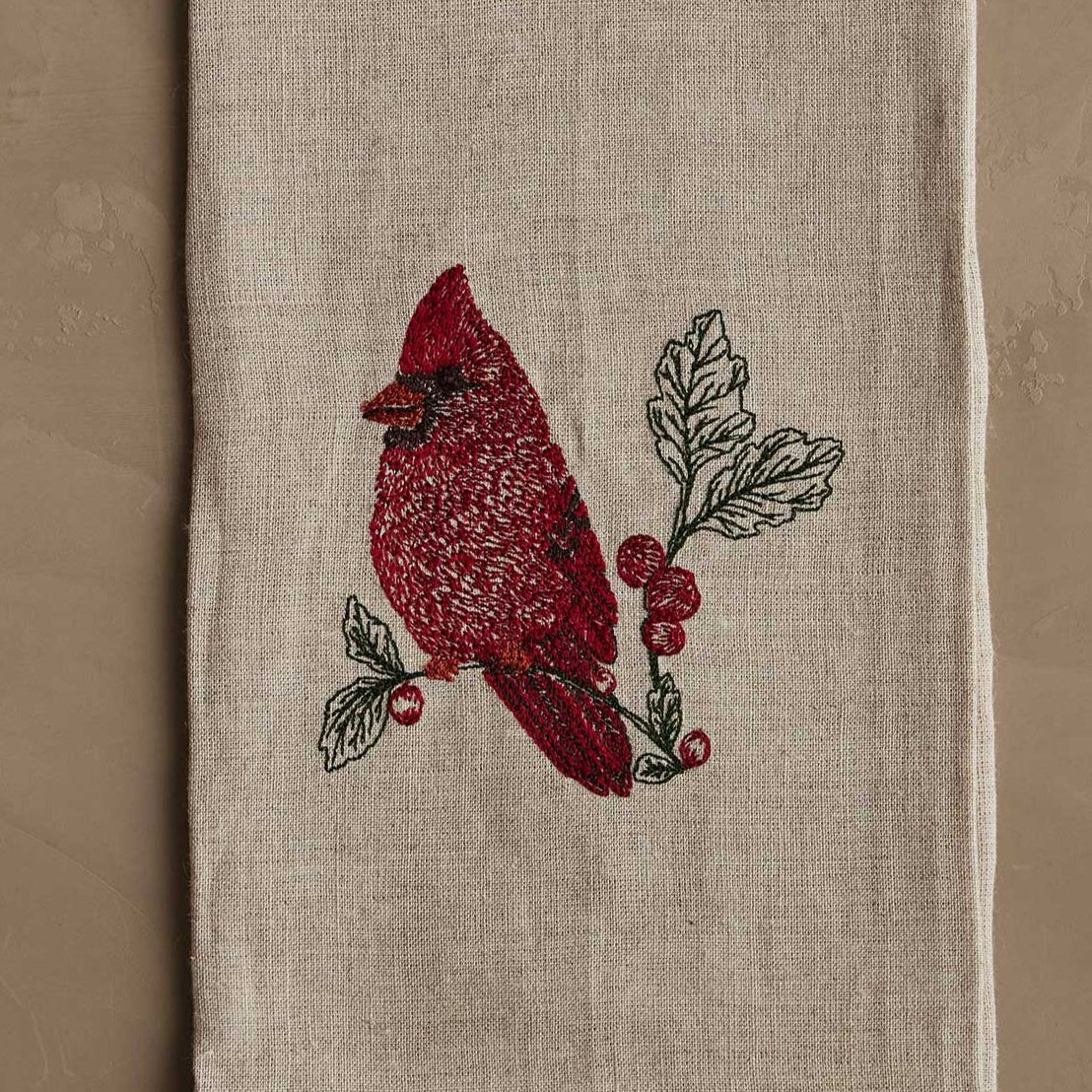 Red Cardinal Tea Towel