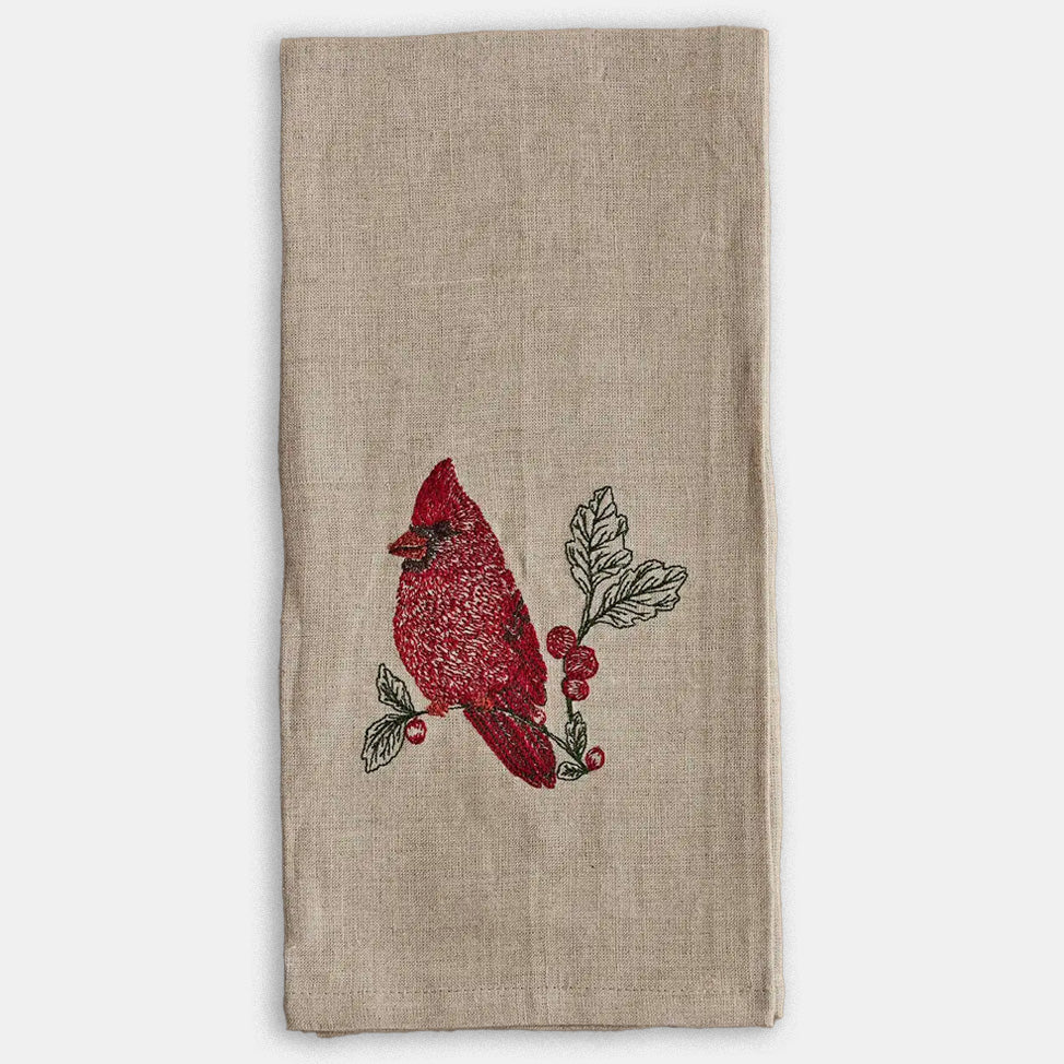 Red Cardinal Tea Towel