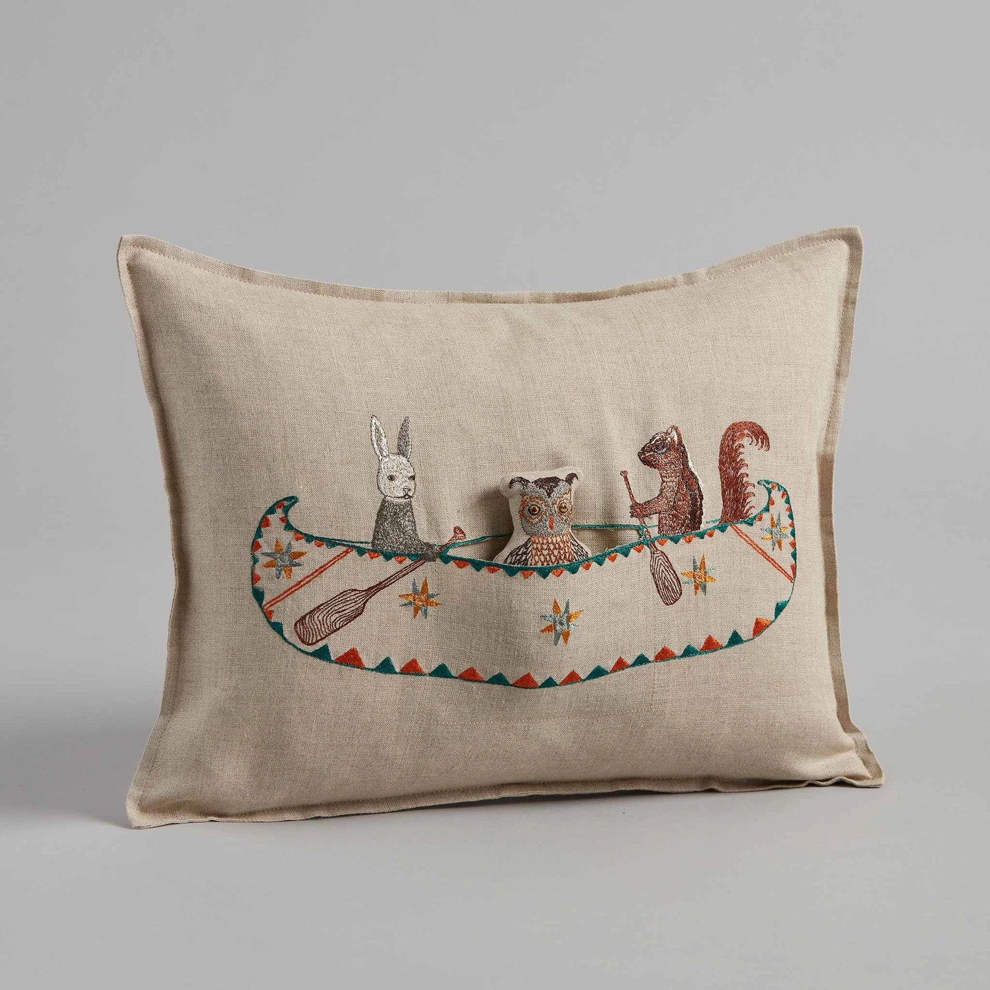 Friends Canoe Lumbar Pocket Pillow