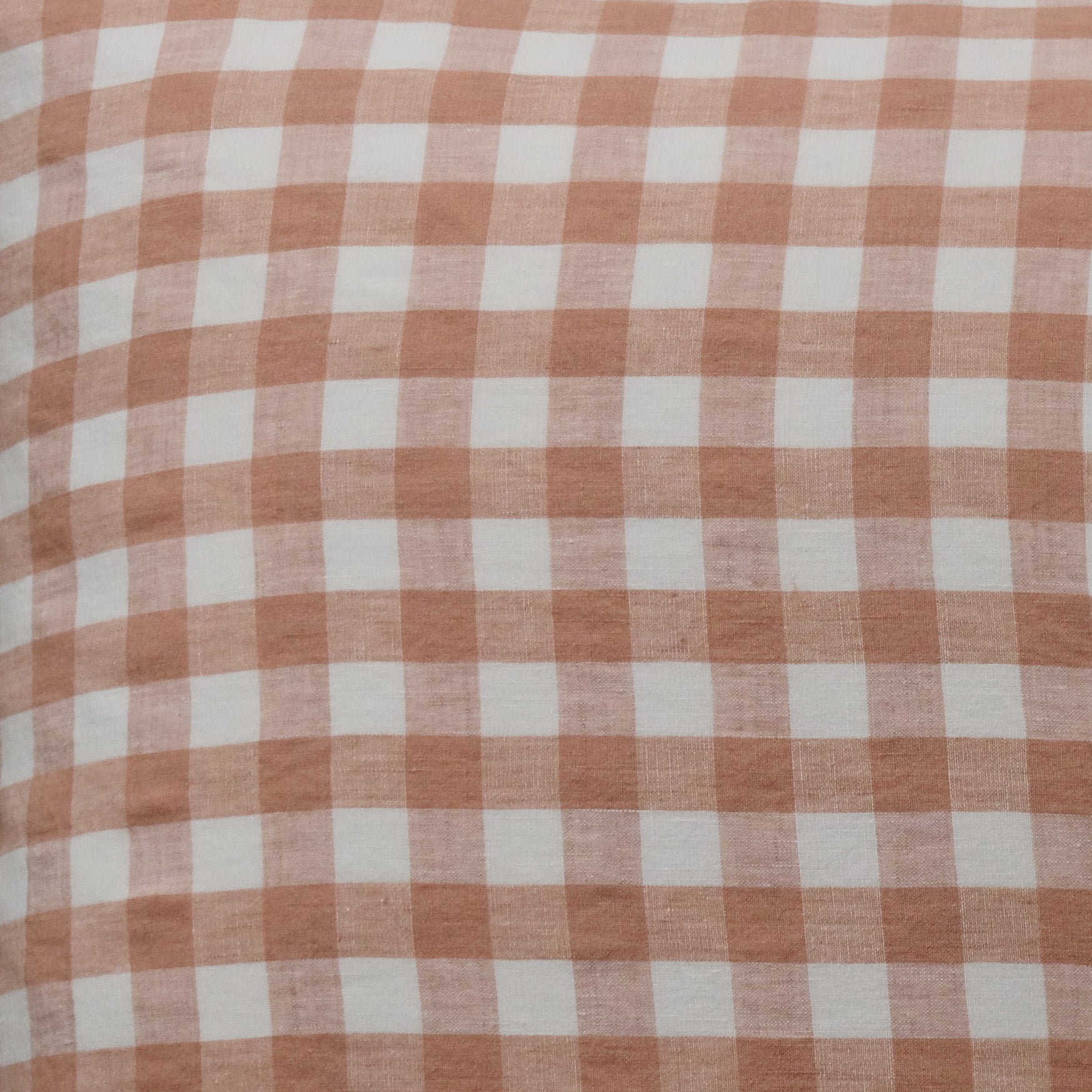 Linen Euro Pillowcase in Moka Medium Gingham