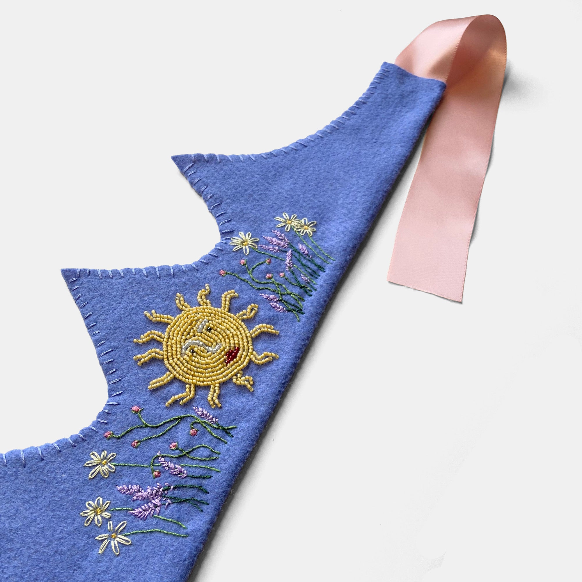 Handmade Felt Crown in Summer Garden