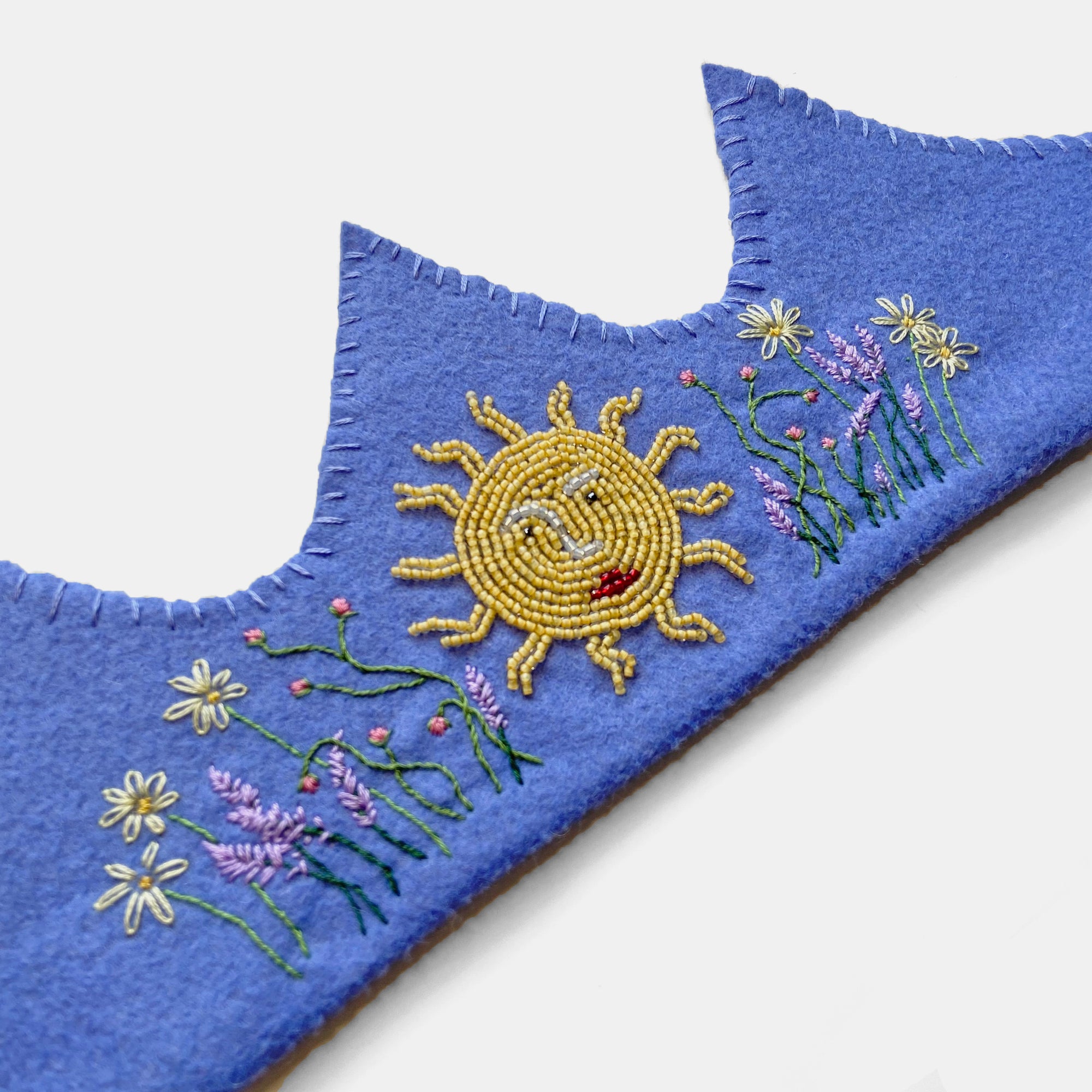 Handmade Felt Crown in Summer Garden
