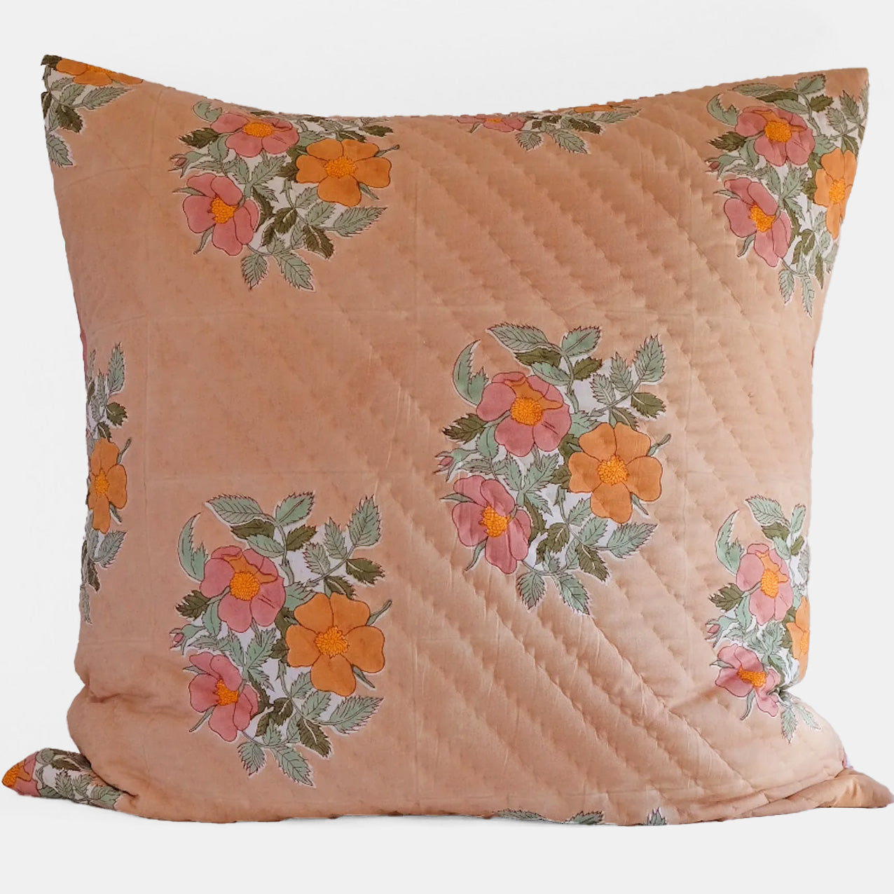 Dia Cafe au Lait Quilted Euro Sham
