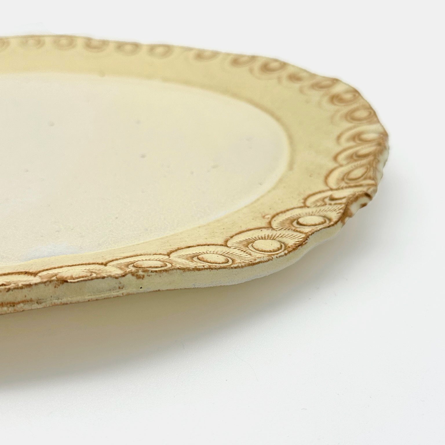 Rounded Serving Platter in Natural