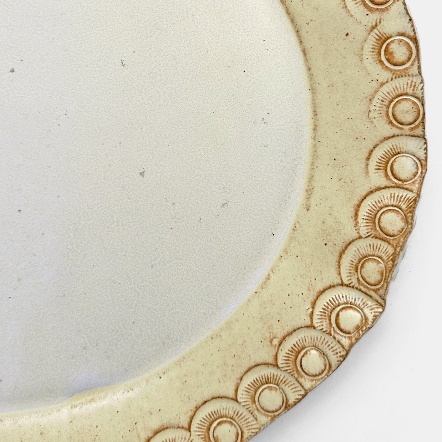 Rounded Serving Platter in Natural