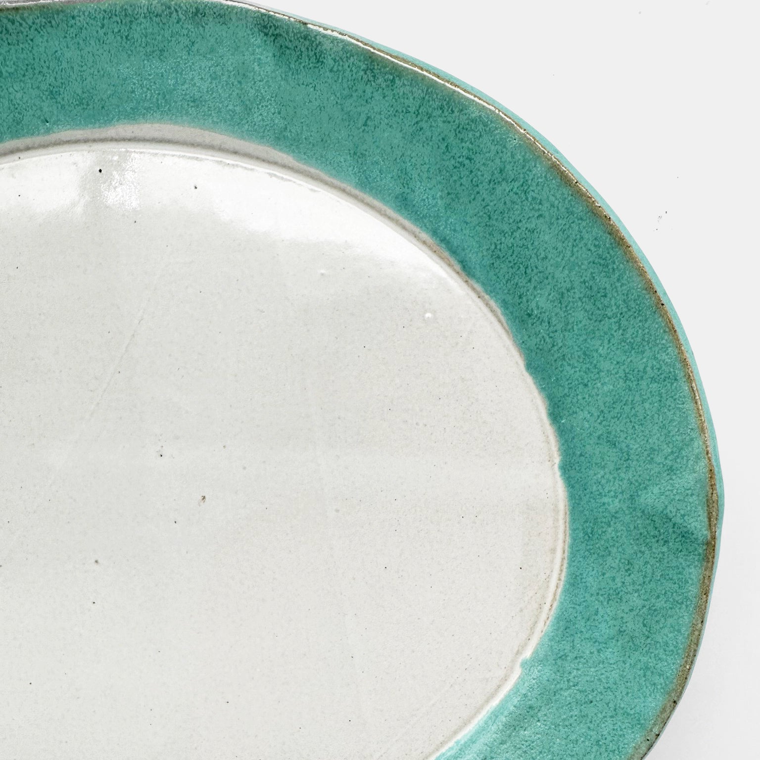 Rounded Serving Platter in Teal