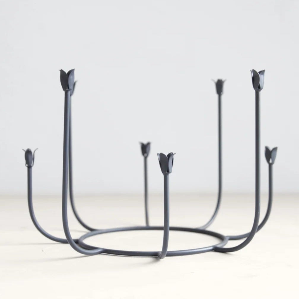 Beacon Long Stem Candelabra in Smoke