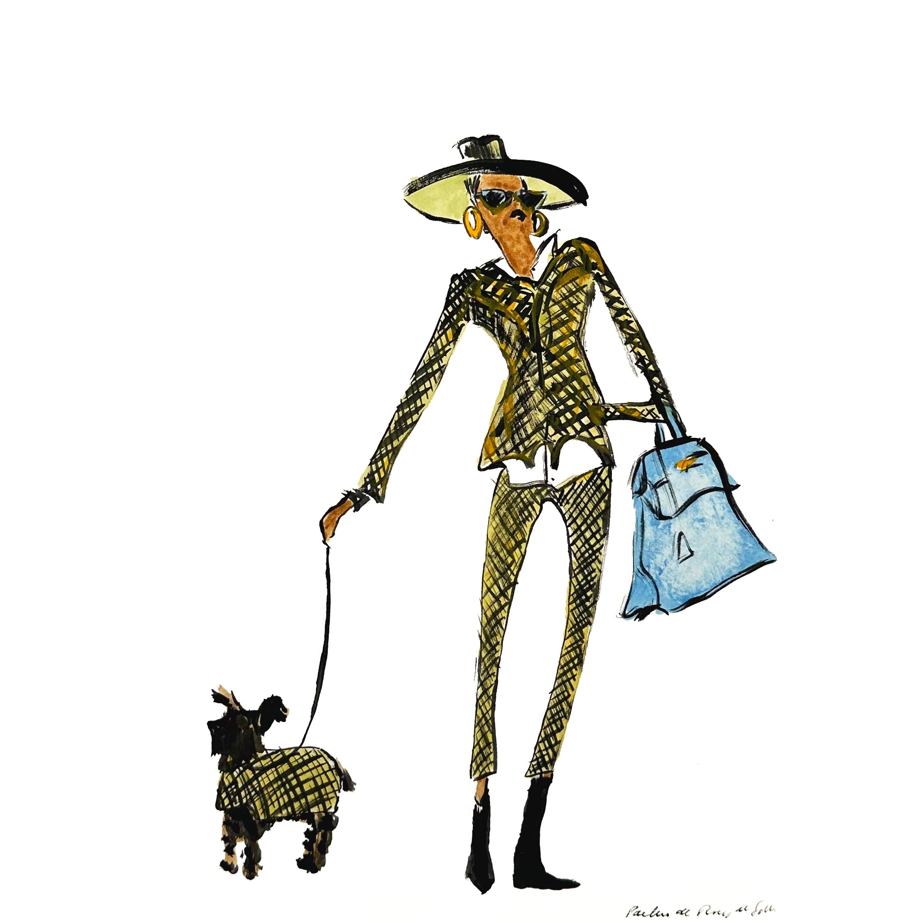 Lady and her Dog by Pauline de Roussy de Sales